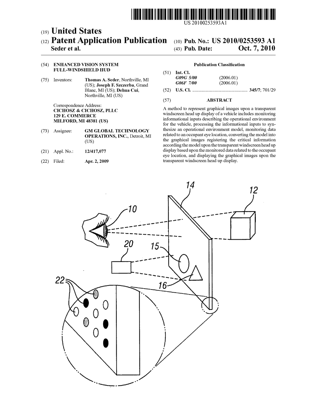 ENHANCED VISION SYSTEM FULL-WINDSHIELD HUD - diagram, schematic, and image 01