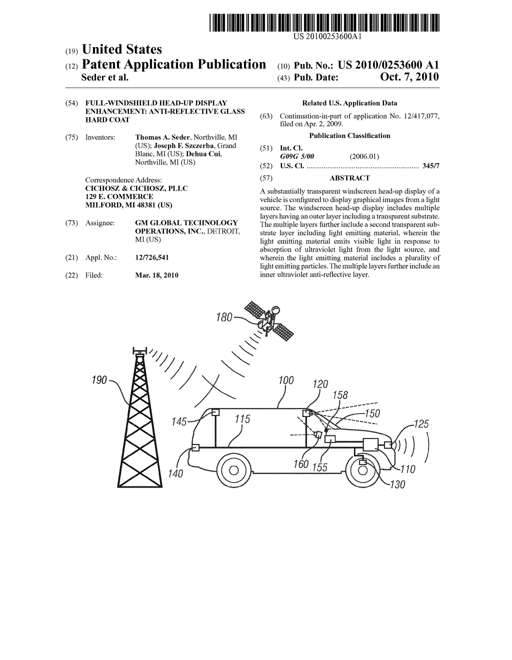 FULL-WINDSHIELD HEAD-UP DISPLAY ENHANCEMENT: ANTI-REFLECTIVE GLASS HARD COAT - diagram, schematic, and image 01