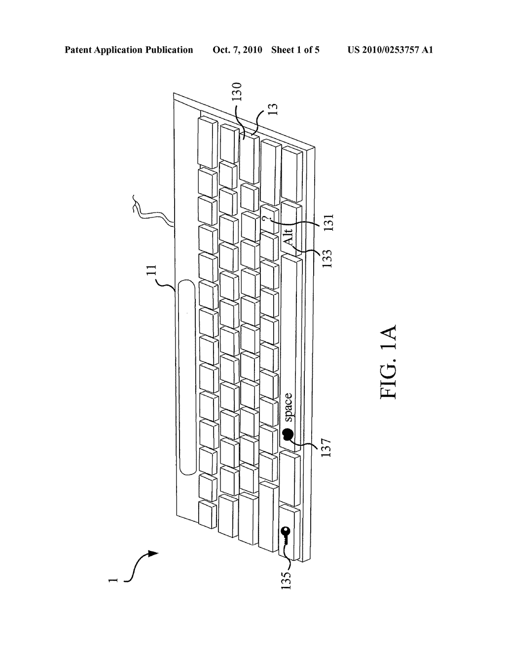 KEYBOARD, PRINTING METHOD OF PATTERN ON KEY CAP, AND PRINTING METHOD OF PATTERN ON KEYBOARD - diagram, schematic, and image 02