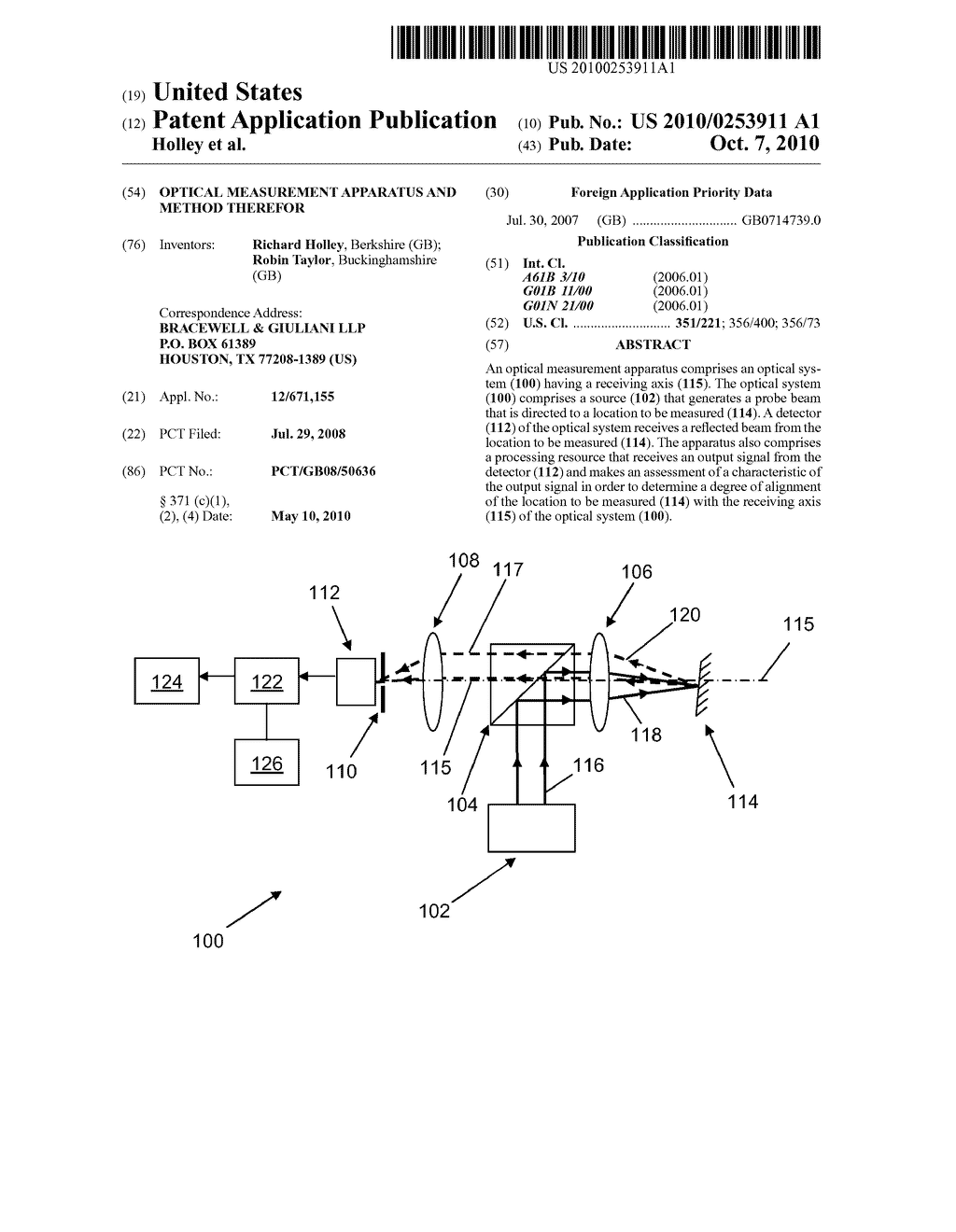 Optical Measurement Apparatus and Method Therefor - diagram, schematic, and image 01