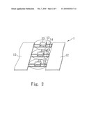 Light emitting device having LED and flexible electrical wiring covered and plastic material diagram and image