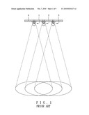 LED-based lighting module for emitting white light with easily adjustable color temperature diagram and image