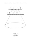 LED-based lighting module for emitting white light with easily adjustable color temperature diagram and image