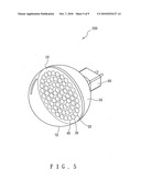 LED-based lighting module for emitting white light with easily adjustable color temperature diagram and image