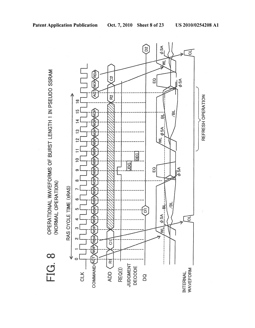 SEMICONDUCTOR MEMORY DEVICE, REFRESH CONTROL METHOD THEREOF, AND TEST METHOD THEREOF - diagram, schematic, and image 09