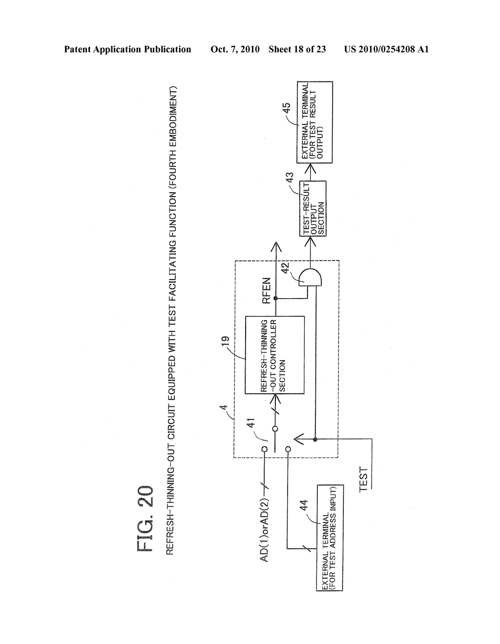 SEMICONDUCTOR MEMORY DEVICE, REFRESH CONTROL METHOD THEREOF, AND TEST METHOD THEREOF - diagram, schematic, and image 19