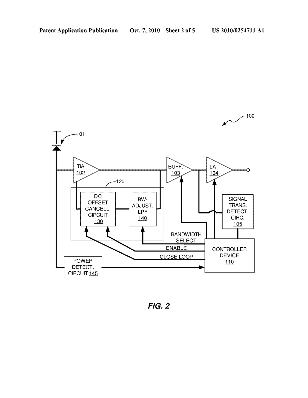 METHOD AND APPARATUS FOR PERFORMING DIRECT CURRENT (DC) OFFSET CANCELLATION IN AN OPTICAL COMMUNICATIONS DEVICE - diagram, schematic, and image 03