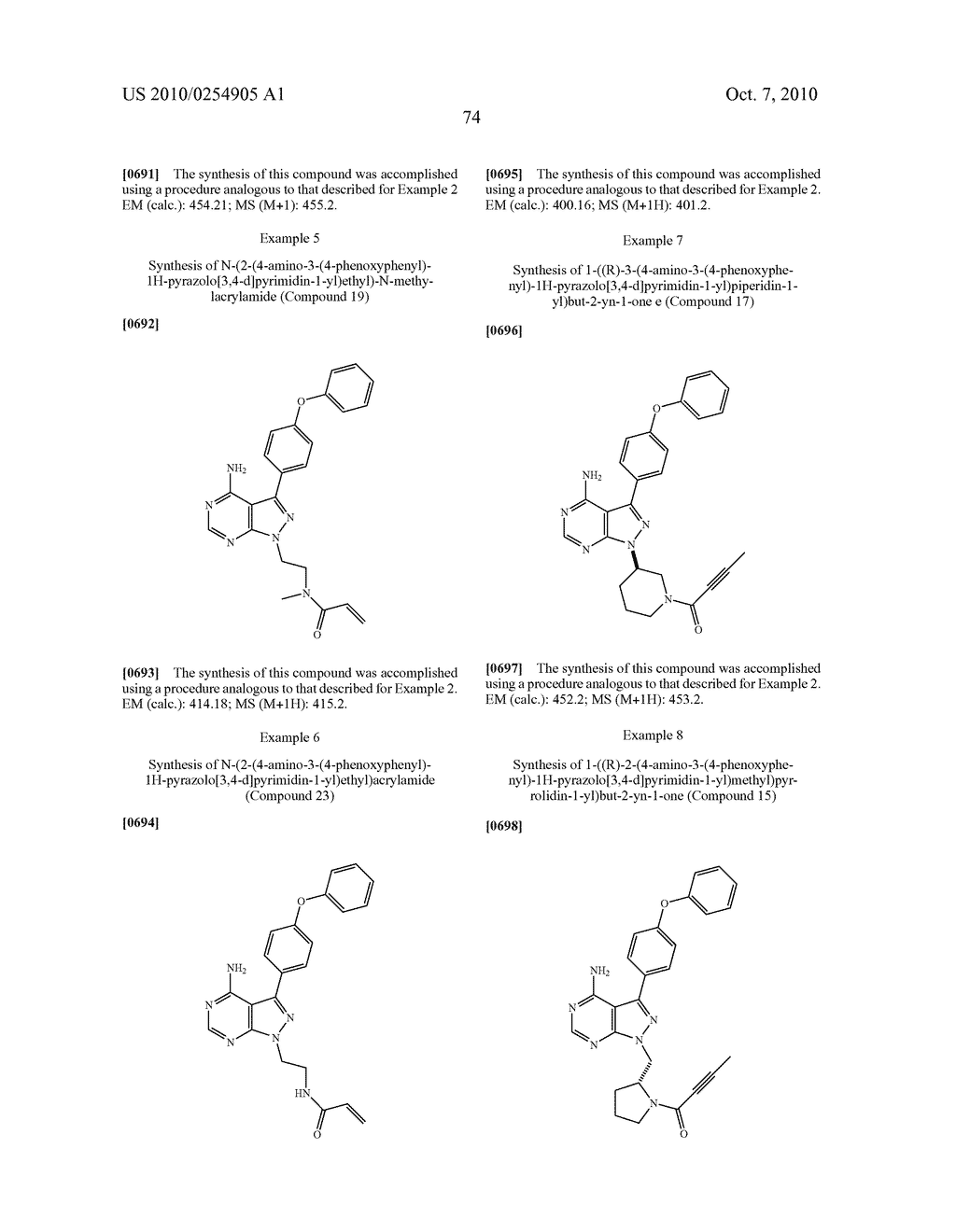 INHIBITORS OF BRUTON'S TYROSINE KINASE - diagram, schematic, and image 82