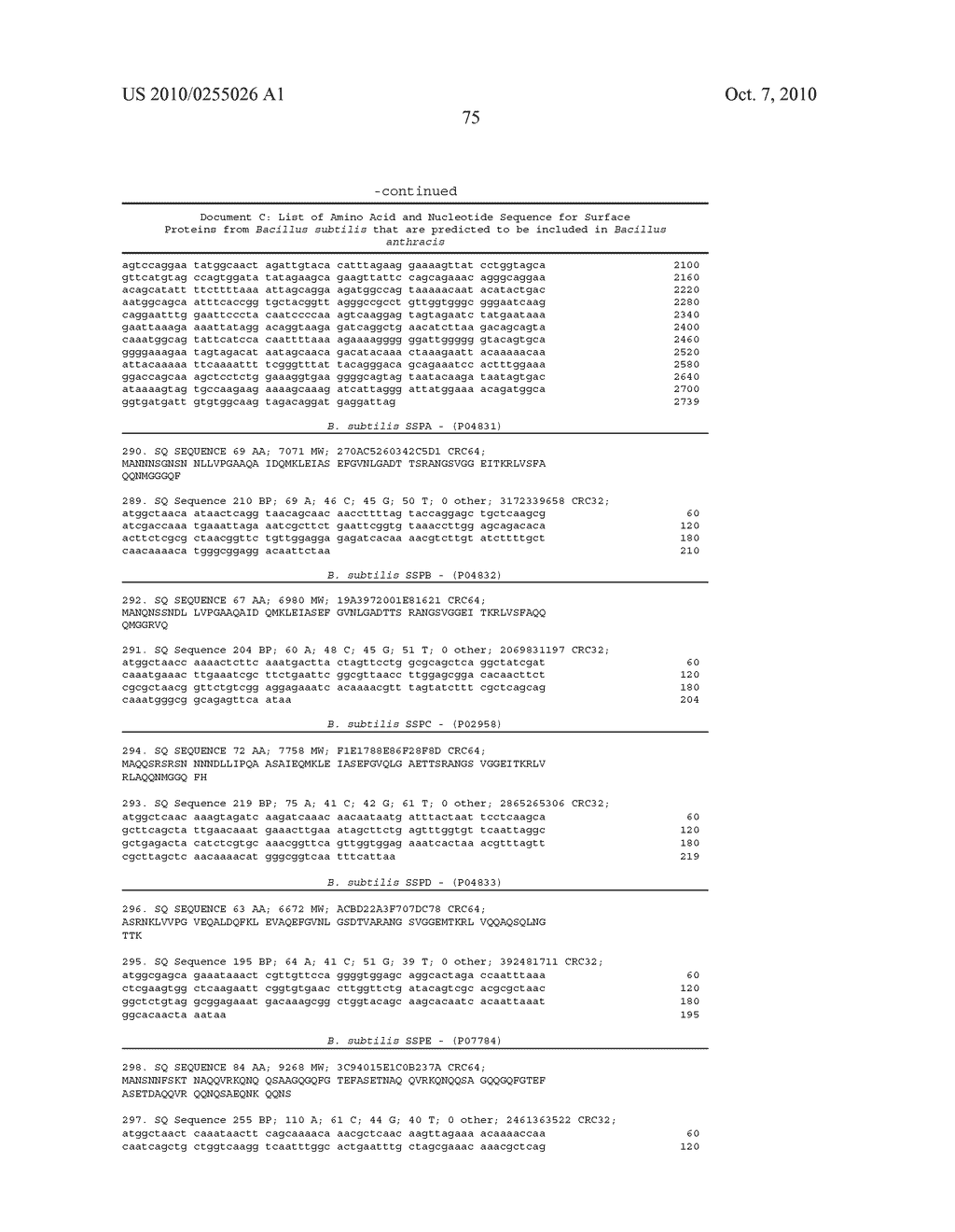 Methods and compositions relating to anthrax spore glycoproteins as vaccines - diagram, schematic, and image 81