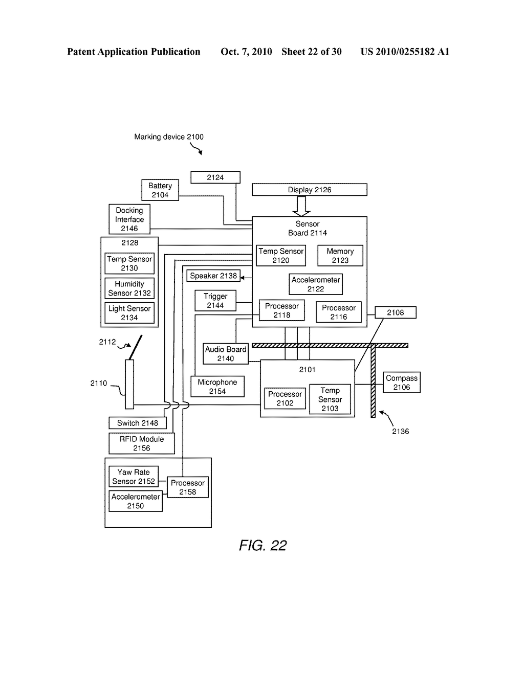 MARKING APPARATUS HAVING OPERATIONAL SENSORS FOR UNDERGROUND FACILITY MARKING OPERATIONS, AND ASSOCIATED METHODS AND SYSTEMS - diagram, schematic, and image 23