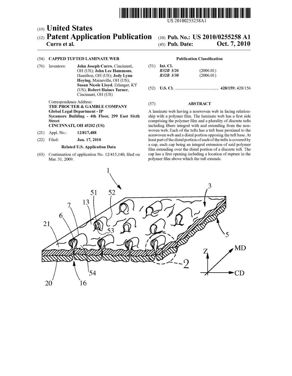 CAPPED TUFTED LAMINATE WEB - diagram, schematic, and image 01