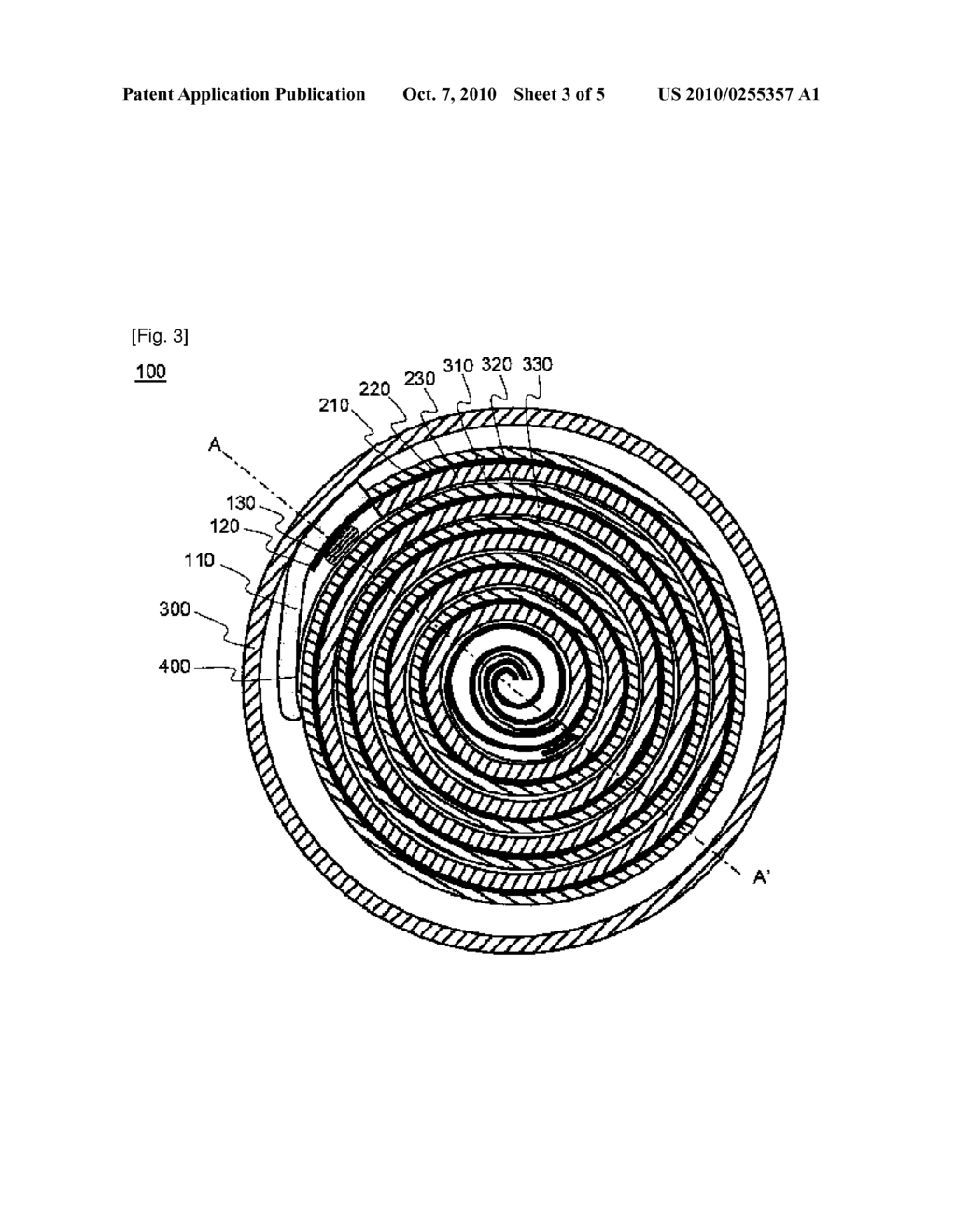 JELLY-ROLL OF STRUCTURE HAVING ELASTIC MEMBER ADHERED ON ACTIVE MATERIAL-NON-COATED PORTION AND SECONDARY BATTERY EMPLOYED WITH THE SAME - diagram, schematic, and image 04