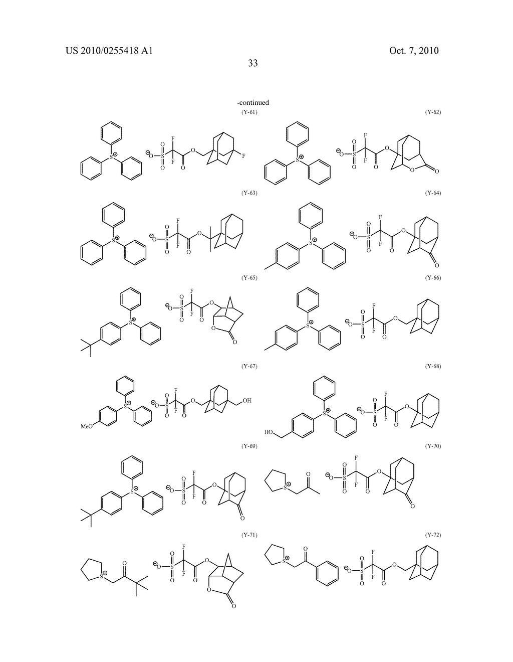 ACTINIC-RAY- OR RADIATION-SENSITIVE RESIN COMPOSITION AND METHOD OF FORMING PATTERN THEREWITH - diagram, schematic, and image 37