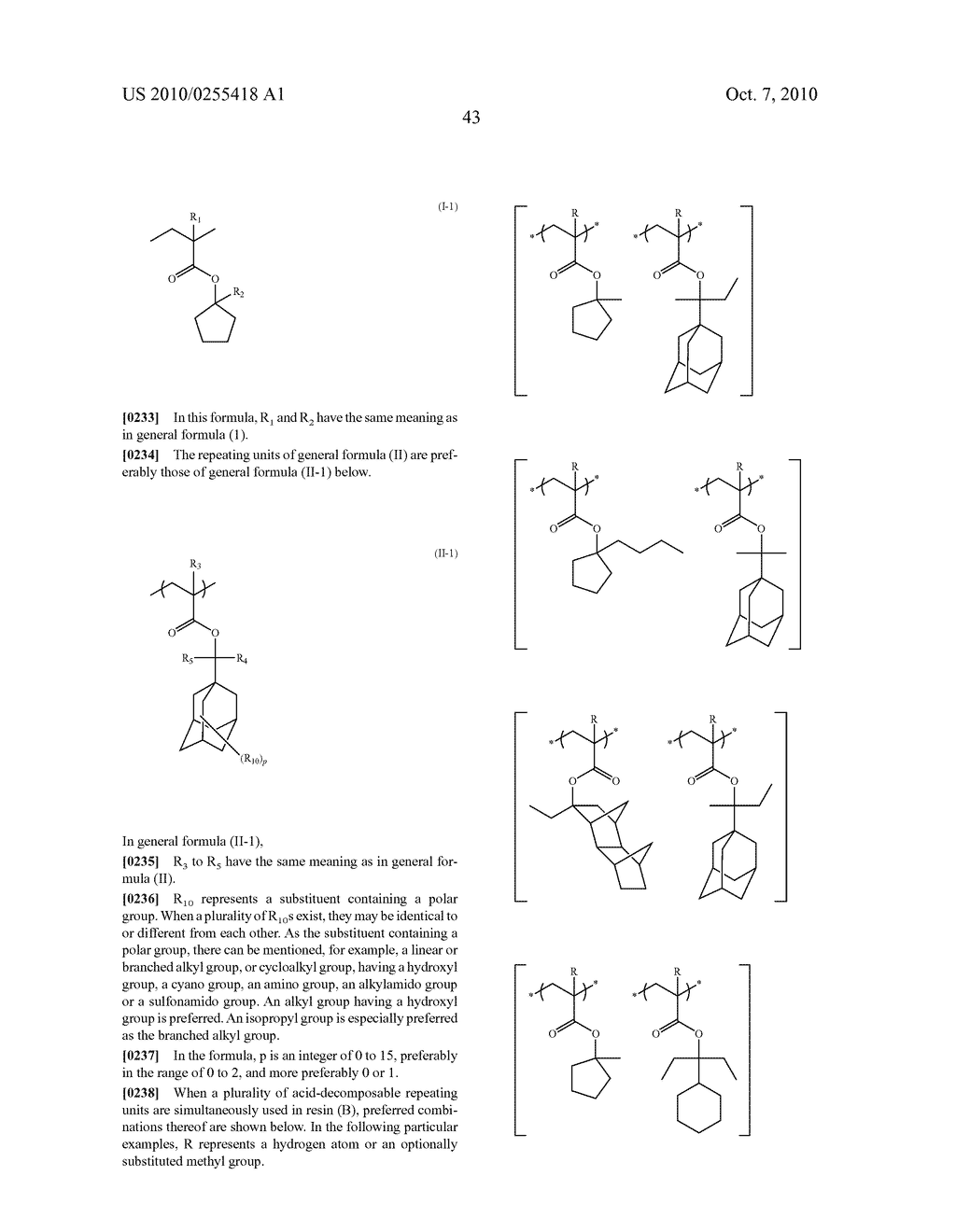 ACTINIC-RAY- OR RADIATION-SENSITIVE RESIN COMPOSITION AND METHOD OF FORMING PATTERN THEREWITH - diagram, schematic, and image 47