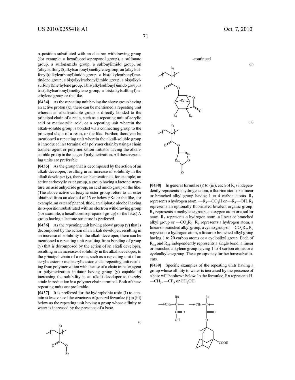 ACTINIC-RAY- OR RADIATION-SENSITIVE RESIN COMPOSITION AND METHOD OF FORMING PATTERN THEREWITH - diagram, schematic, and image 75