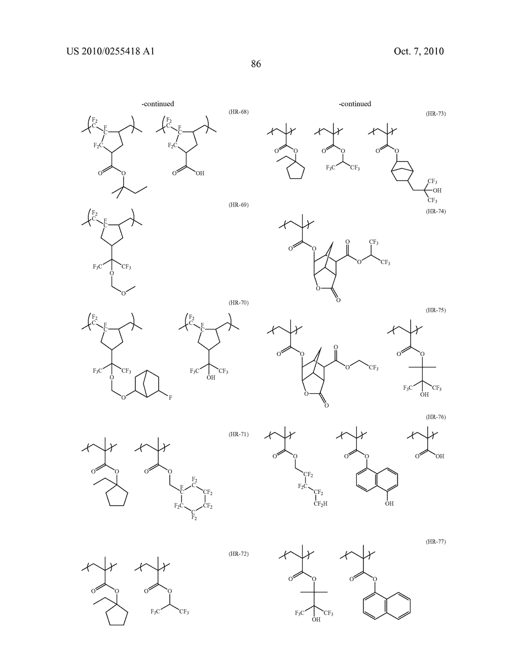 ACTINIC-RAY- OR RADIATION-SENSITIVE RESIN COMPOSITION AND METHOD OF FORMING PATTERN THEREWITH - diagram, schematic, and image 90