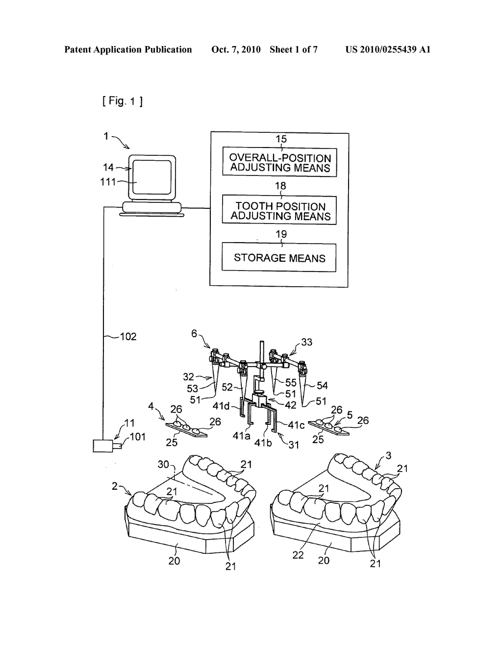 Orthodontics assisting system and index member and arranging device for use therein - diagram, schematic, and image 02