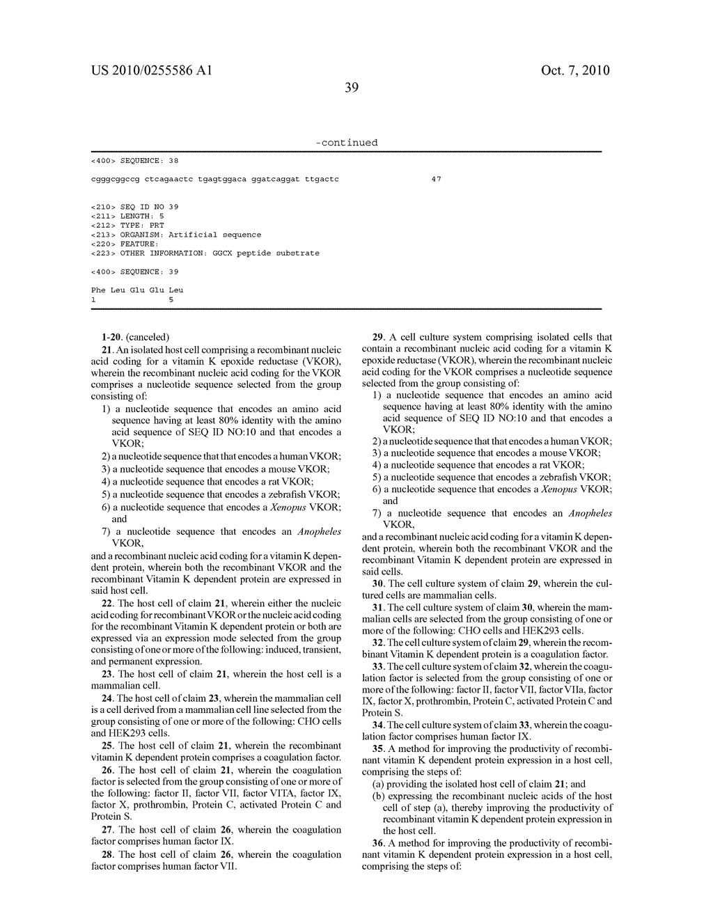 METHODS AND COMPOSITIONS FOR PRODUCING VITAMIN K DEPENDENT PROTEINS - diagram, schematic, and image 46