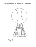 Shuttlecock-type game ball and method of manufacturing same diagram and image