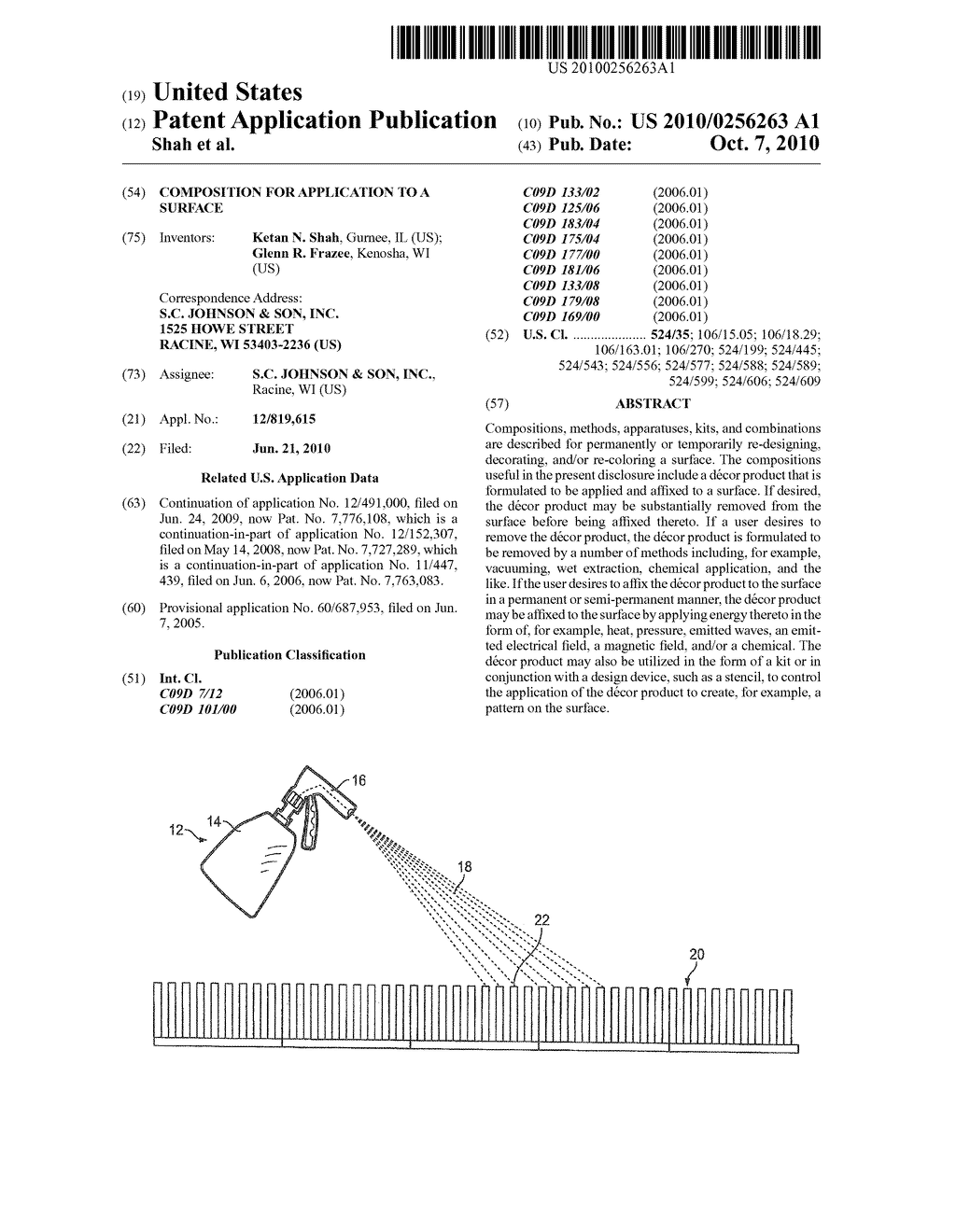 COMPOSITION FOR APPLICATION TO A SURFACE - diagram, schematic, and image 01