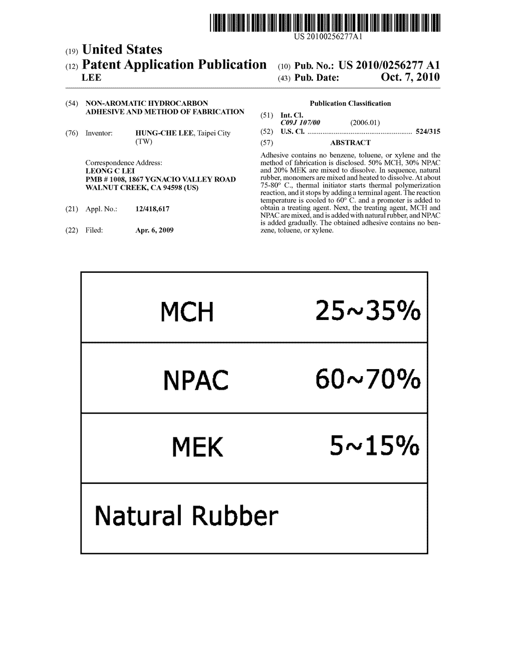 NON-AROMATIC HYDROCARBON ADHESIVE AND METHOD OF FABRICATION - diagram, schematic, and image 01