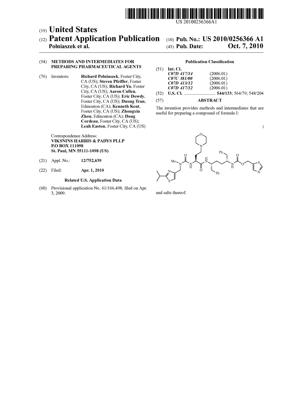 METHODS AND INTERMEDIATES FOR PREPARING PHARMACEUTICAL AGENTS - diagram, schematic, and image 01