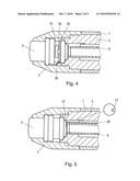 Apparatus for treating a human or animal body by mechanical shockwaves having an exchangeable impact body diagram and image