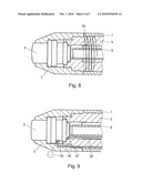 Apparatus for treating a human or animal body by mechanical shockwaves having an exchangeable impact body diagram and image