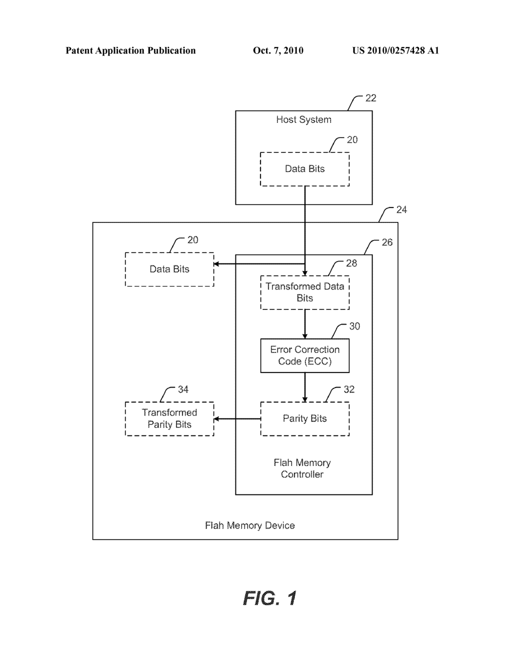 METHOD FOR IMPLEMENTING ERROR-CORRECTION CODES IN NON-VOLATILE MEMORY - diagram, schematic, and image 02