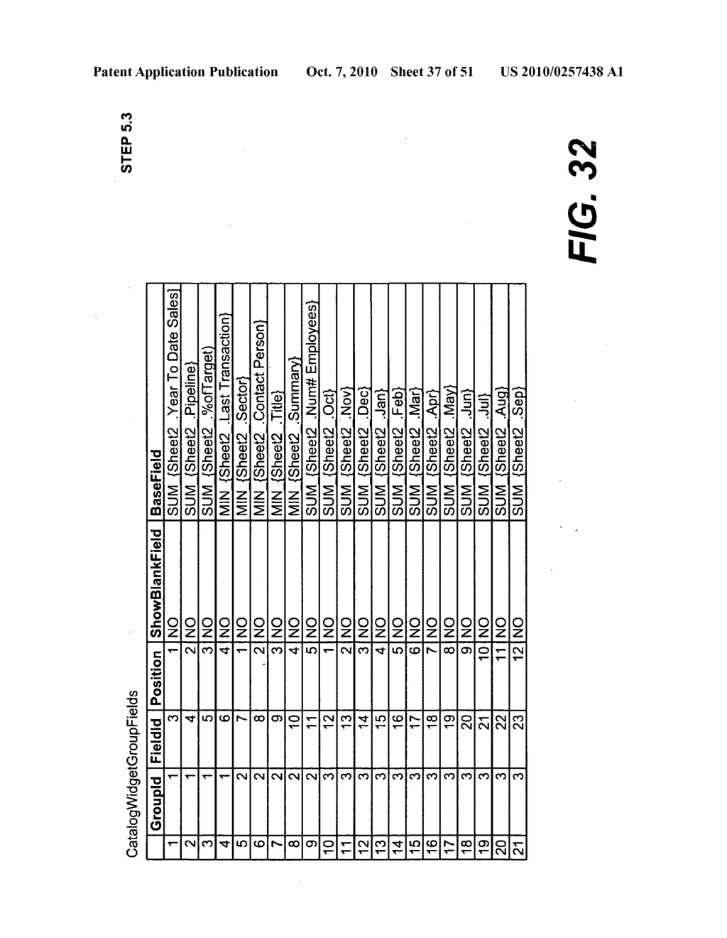 USER INTERFACE METHOD AND APPARATUS TO DISPLAY TABULAR SOURCE DATA IN A SMALL SCREEN DISPLAY AREA - diagram, schematic, and image 38