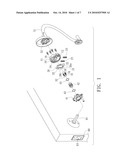 Reversible Rotating Door Lock Handle Structure diagram and image