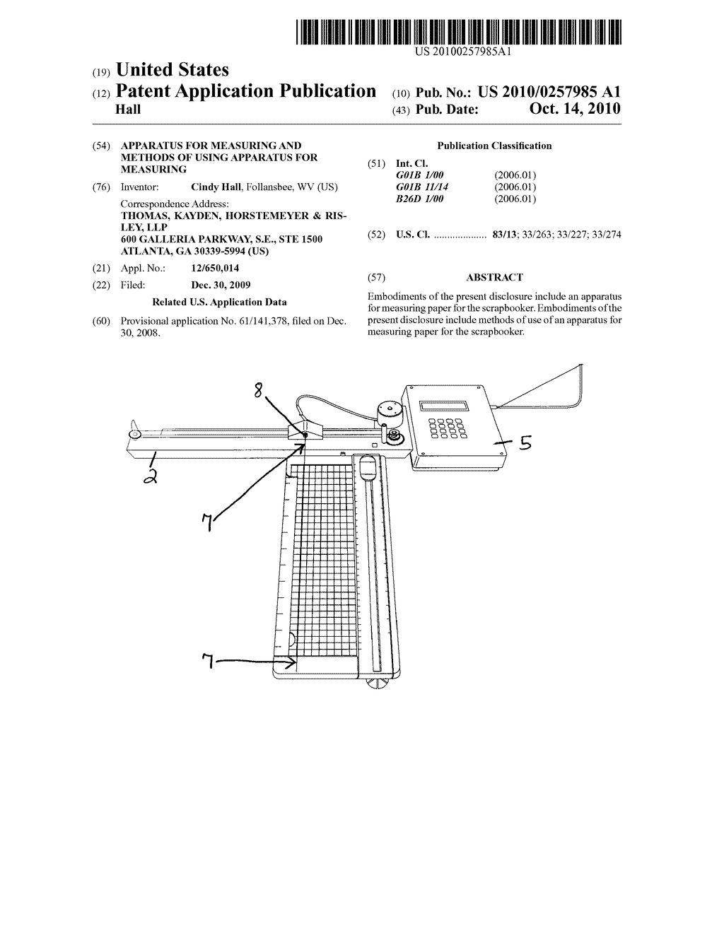 APPARATUS FOR MEASURING AND METHODS OF USING APPARATUS FOR MEASURING - diagram, schematic, and image 01