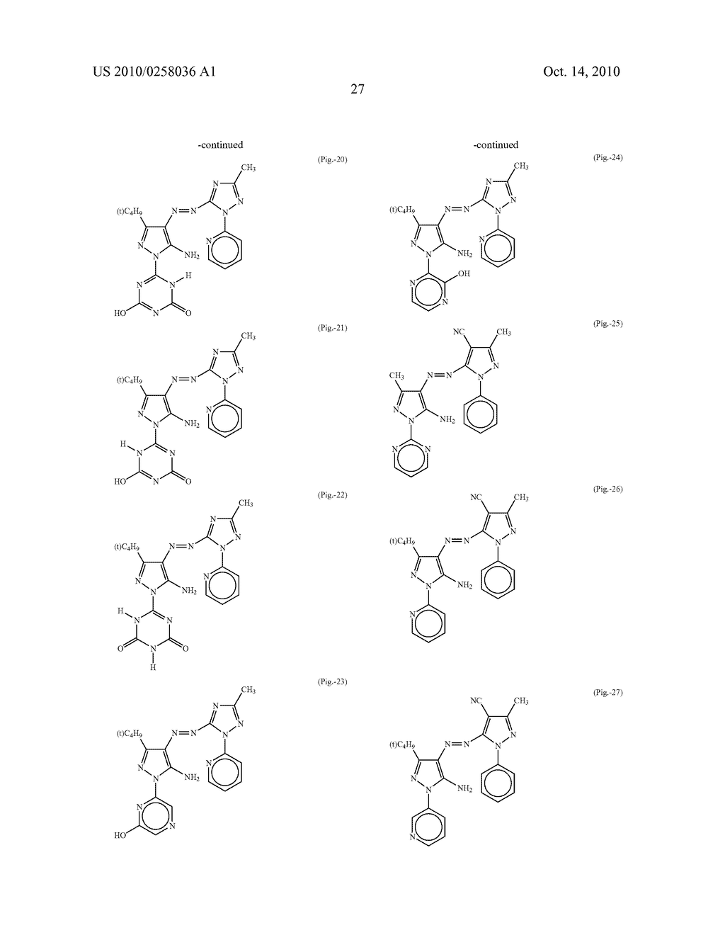 AZO PIGMENT, AND PIGMENT DISPERSION, COLORING COMPOSITION AND INK COMPOSITION FOR INKJET RECORDING CONTAINING THE SAME - diagram, schematic, and image 34