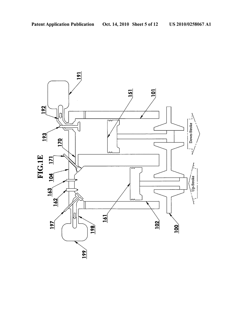 Overhead-exhaust type cross-cycle internal combustion engine - diagram, schematic, and image 06