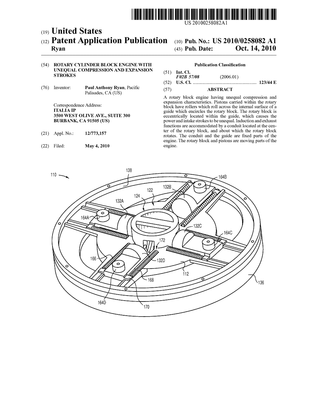 ROTARY CYLINDER BLOCK ENGINE WITH UNEQUAL COMPRESSION AND EXPANSION STROKES - diagram, schematic, and image 01