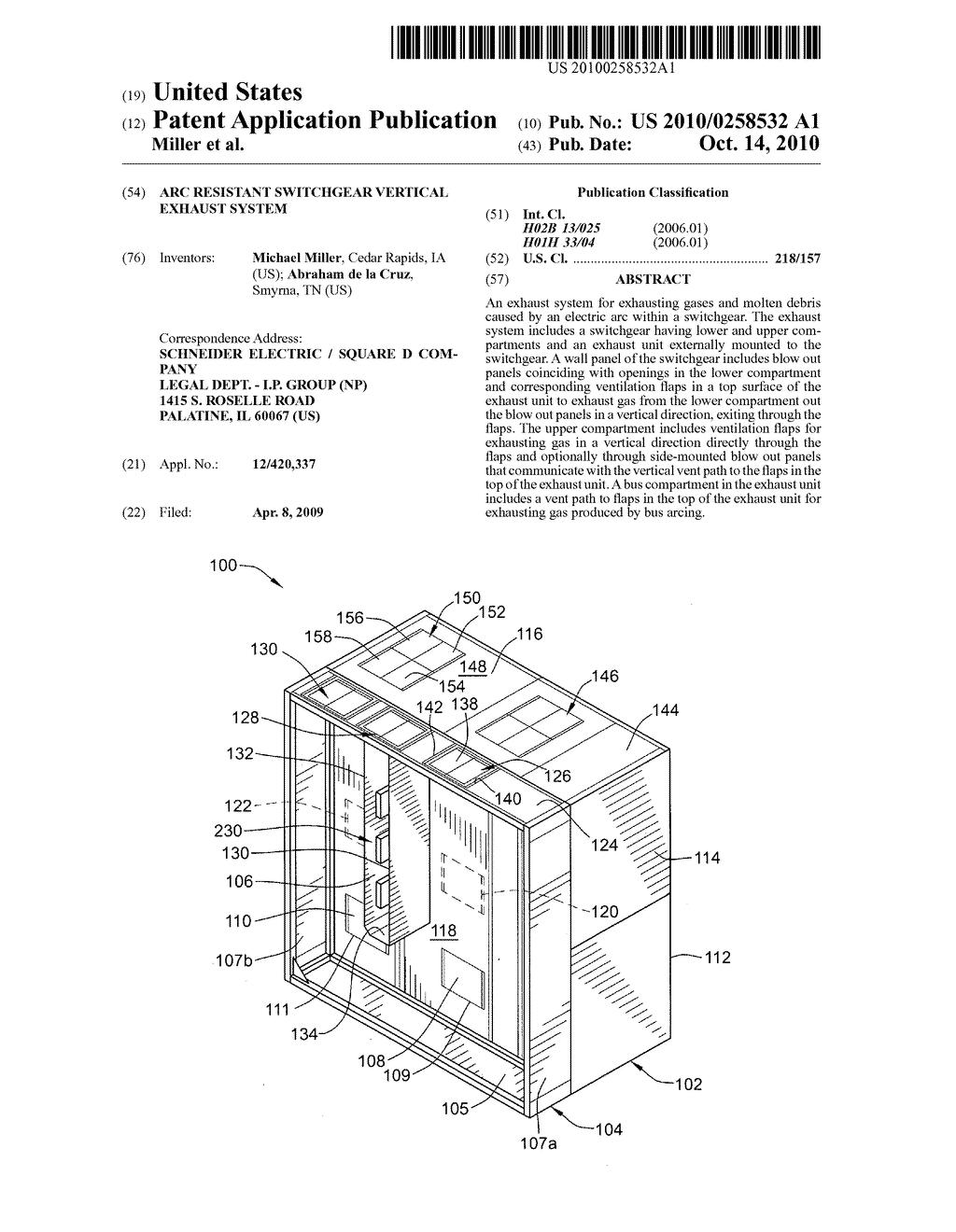 ARC RESISTANT SWITCHGEAR VERTICAL EXHAUST SYSTEM - diagram, schematic, and image 01