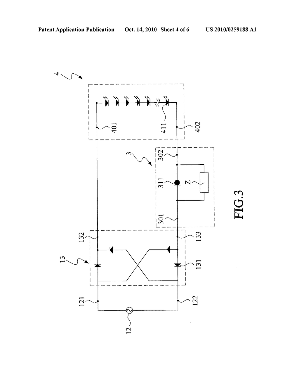 AC LED MODULE WITH A CURRENT REGULATIVE DIODE - diagram, schematic, and image 05