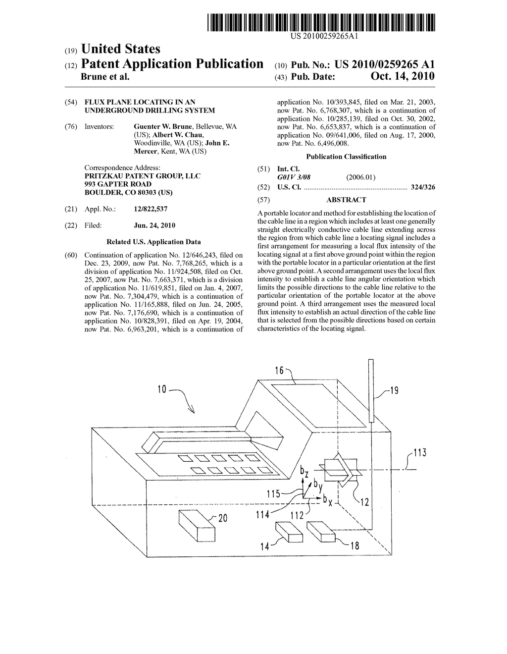 Flux Plane Locating in an Underground Drilling System - diagram, schematic, and image 01