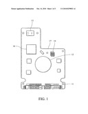 Hard disc drive assembly with PCB with IO and read/write connectors on the same end diagram and image