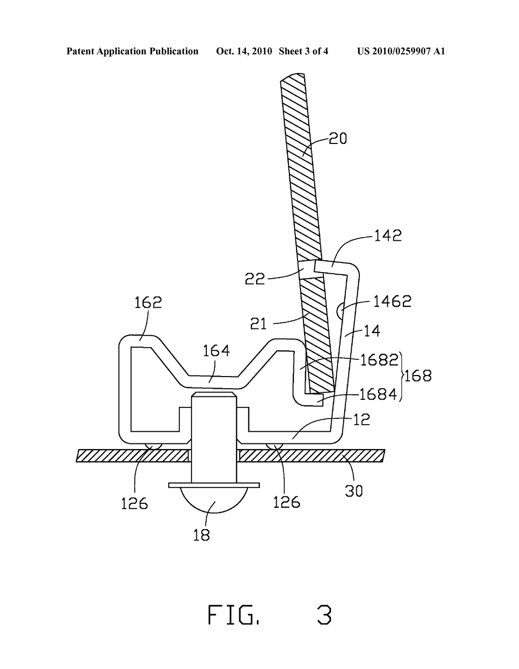 BRACKET FOR FASTENING PRINTED CIRCUIT BOARD TO AN ENCLOSURE OF AN ELECTRONIC DEVICE - diagram, schematic, and image 04