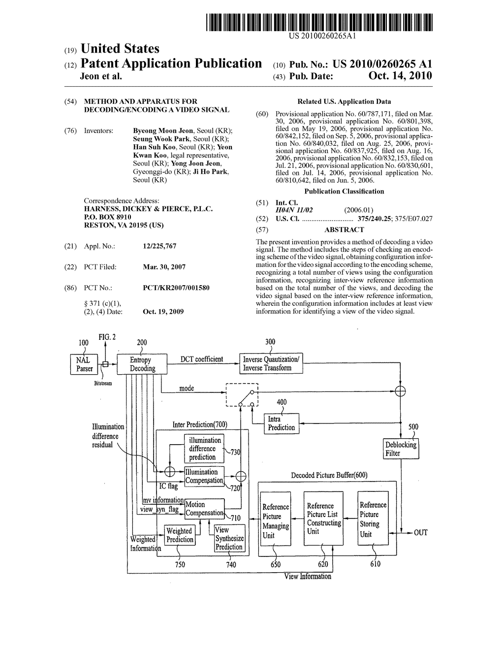 Method and Apparatus for Decoding/Encoding a Video Signal - diagram, schematic, and image 01