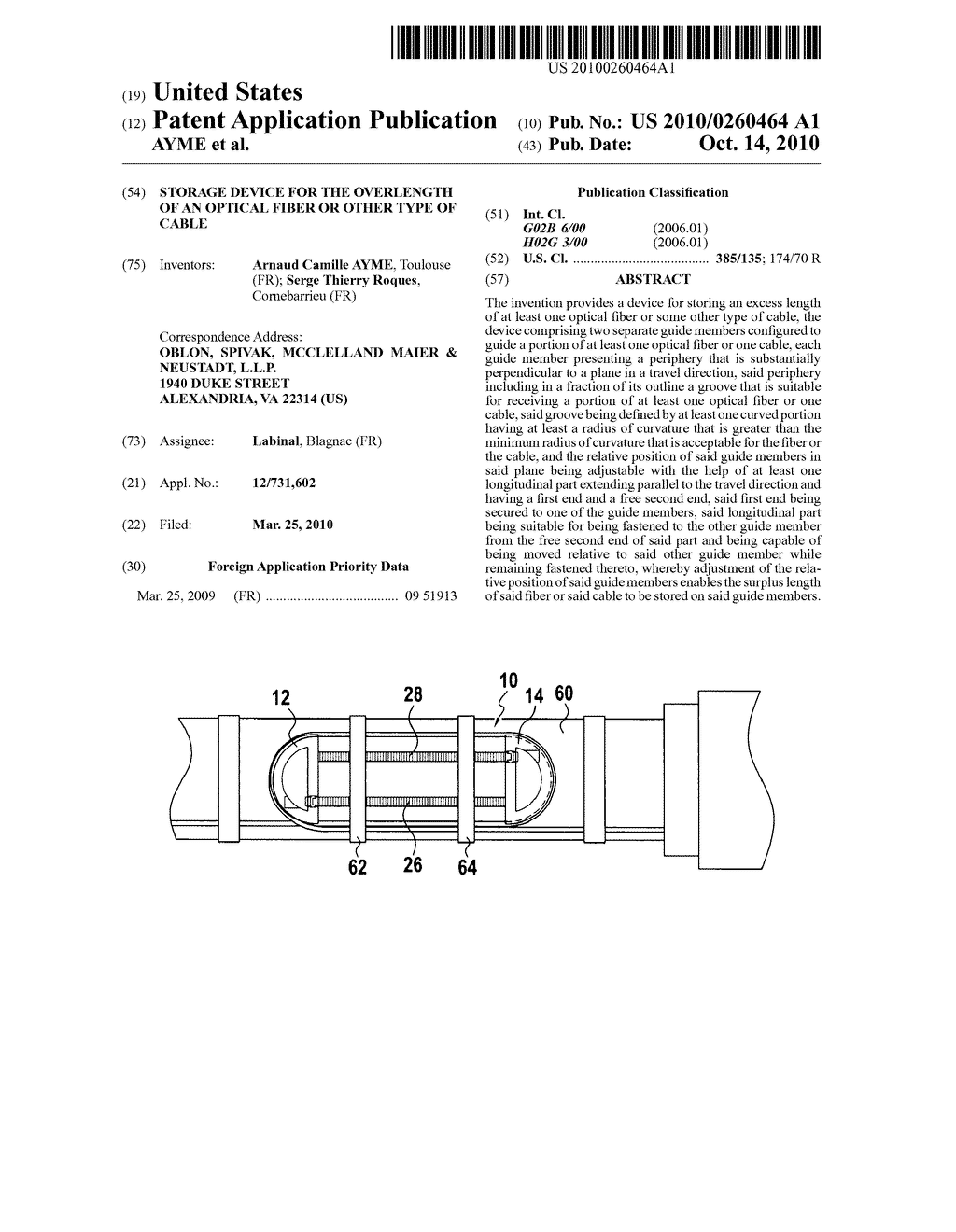 STORAGE DEVICE FOR THE OVERLENGTH OF AN OPTICAL FIBER OR OTHER TYPE OF CABLE - diagram, schematic, and image 01