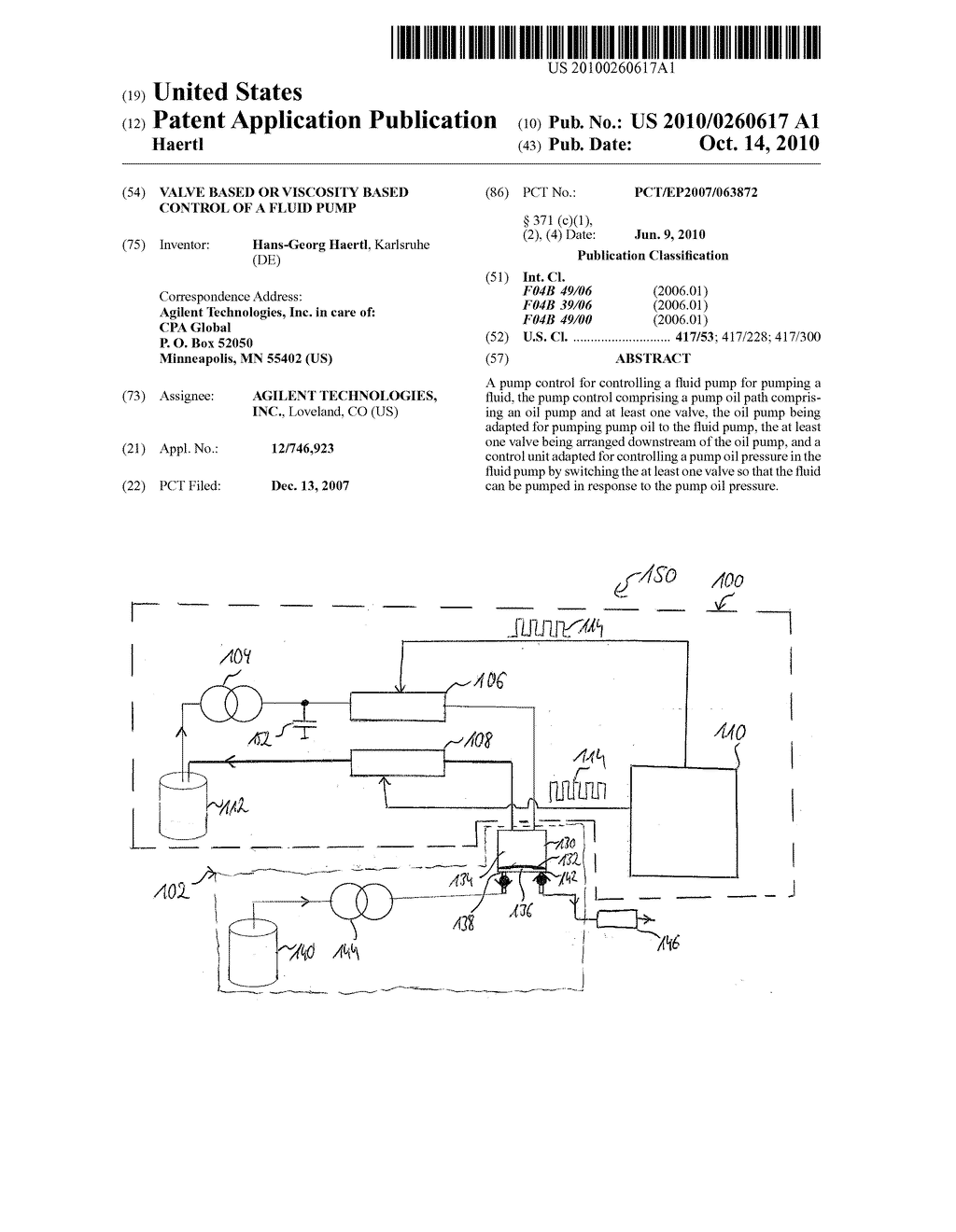 VALVE BASED OR VISCOSITY BASED CONTROL OF A FLUID PUMP - diagram, schematic, and image 01