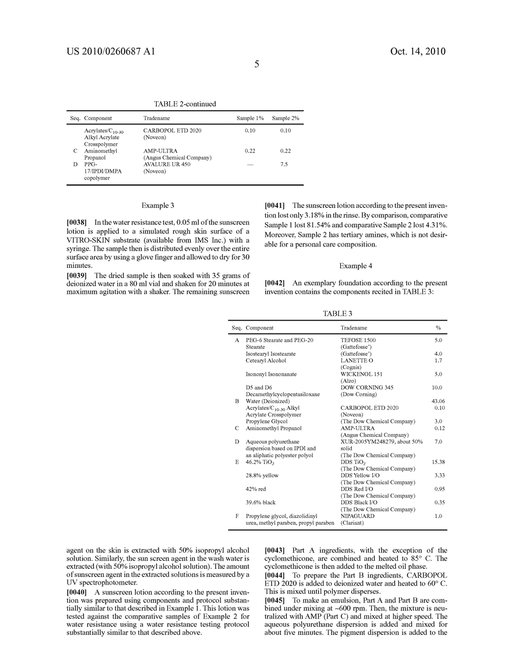 PERSONAL CARE COMPOSITIONS INCLUDING POLYURETHANE DISPERSIONS - diagram, schematic, and image 06