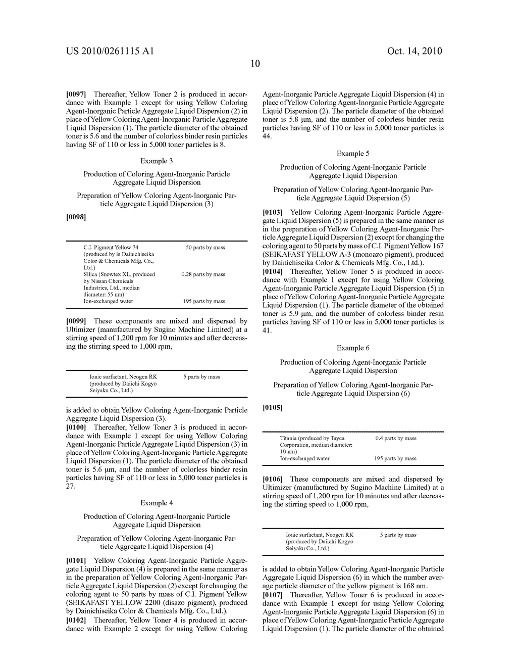 YELLOW ELECTROSTATIC DEVELOPING TONER, DEVELOPER FOR ELECTROSTATIC DEVELOPMENT, PRODUCTION METHOD OF ELECTROSTATIC DEVELOPING TONER, IMAGE FORMING METHOD AND IMAGE FORMING APPARATUS - diagram, schematic, and image 14