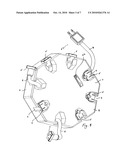 Electrical power apparatus with flat retractable cords and spools diagram and image