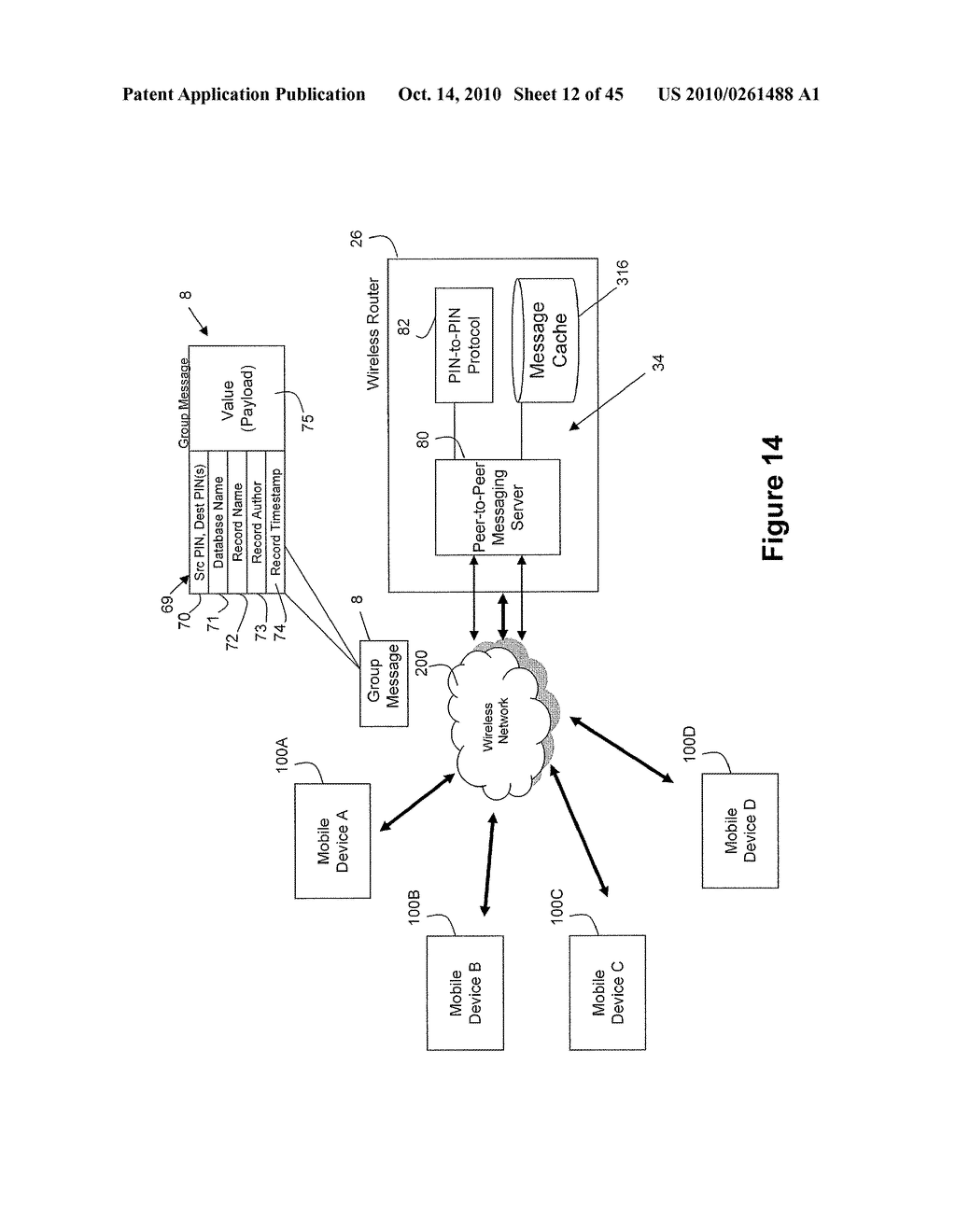 SYSTEM AND METHOD FOR SHARING DATA IN A GROUP OF MOBILE DEVICES - diagram, schematic, and image 13