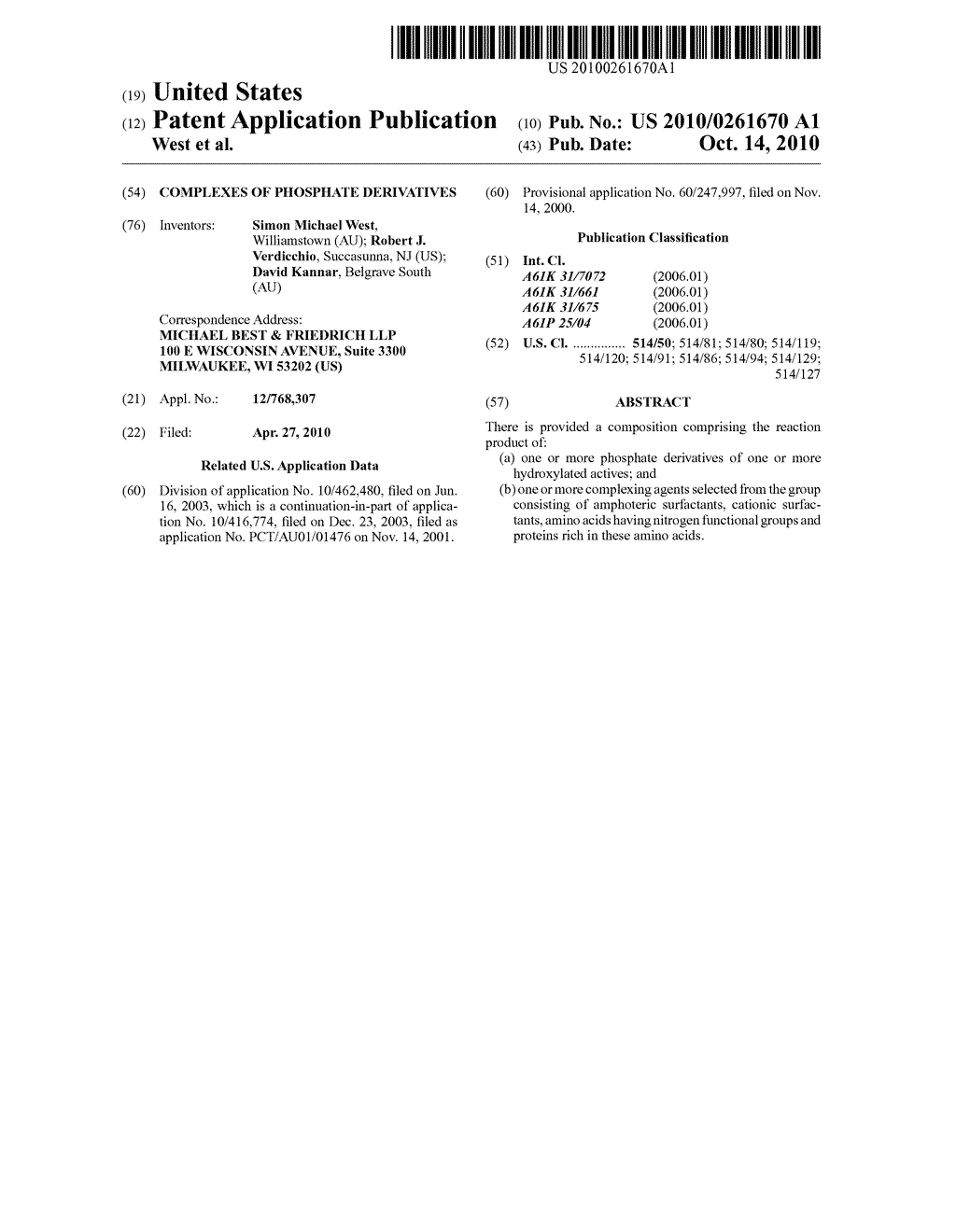 COMPLEXES OF PHOSPHATE DERIVATIVES - diagram, schematic, and image 01