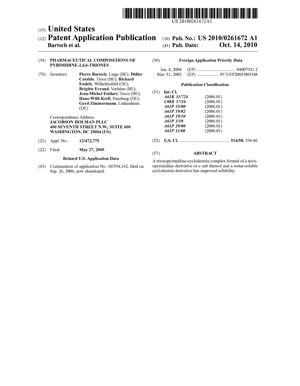 PHARMACEUTICAL COMPOSITIONS OF PYRIMIDINE-2,4,6-TRIONES - diagram, schematic, and image 01