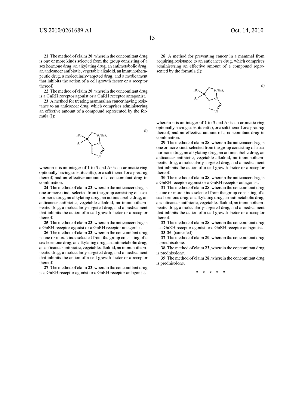 PYRROLO [1,2-C] IMIDAZOLE DERIVATIVES FOR USE IN THE PROPHYLAXIS OR TREATMENT OF CANCER WHICH IS REFRACTORY TO KNOWN CANCER THERAPIES - diagram, schematic, and image 18